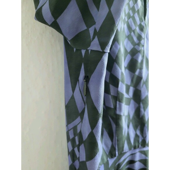 Hayley Menzies Cherry Blossom Girl Silk Dress Blue Black Size S NWOT - Picture 9 of 16